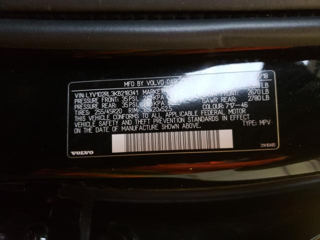 2019 VOLVO XC60 T5 IN LYV102RL3KB218341