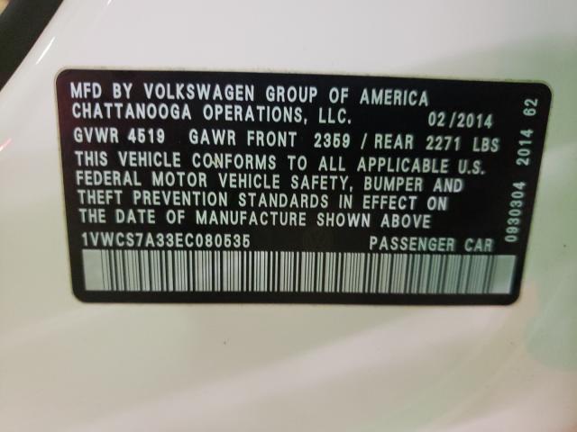 2014 VOLKSWAGEN PASSAT SEL 1VWCS7A33EC080535