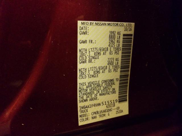 2017 NISSAN TITAN XD S 1N6AA1F4XHN515519