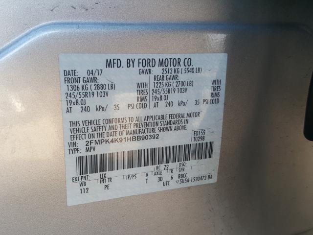 2017 FORD EDGE TITAN 2FMPK4K91HBB90392