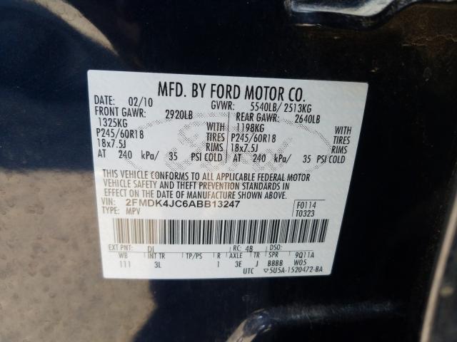 2010 FORD EDGE SEL - 2FMDK4JC6ABB13247
