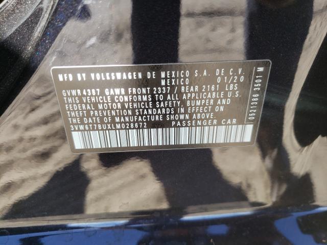 2020 VOLKSWAGEN JETTA GLI 3VW6T7BUXLM028672