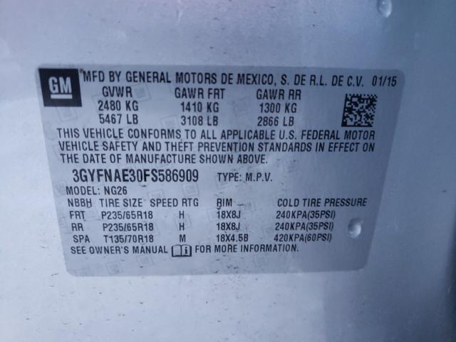 2015 CADILLAC SRX 3GYFNAE30FS586909