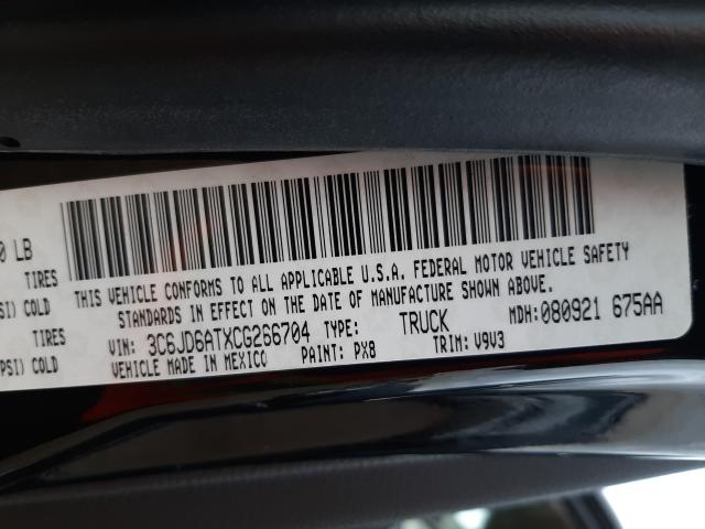 2012 DODGE RAM 1500 S 3C6JD6ATXCG266704