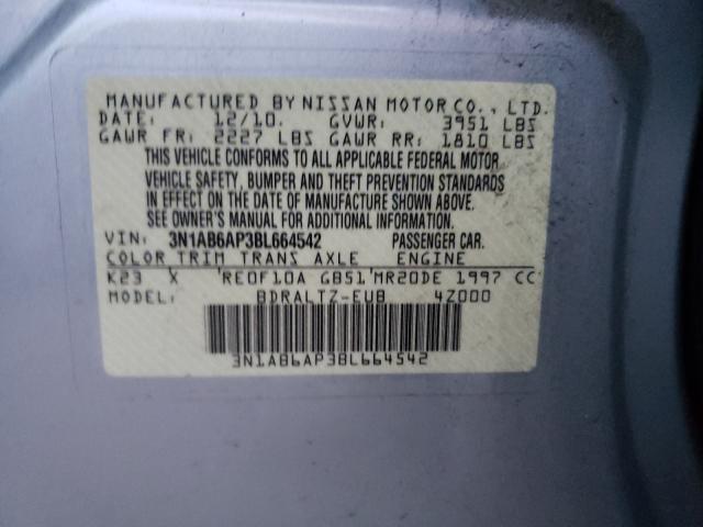 2011 NISSAN SENTRA 2.0 3N1AB6AP3BL664542