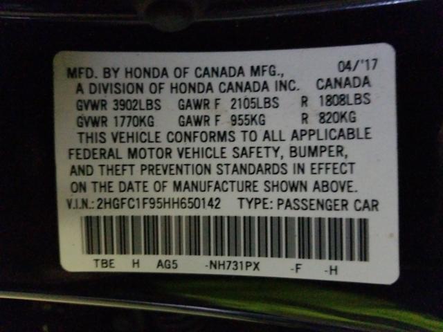 2017 HONDA CIVIC TOUR 2HGFC1F95HH650142