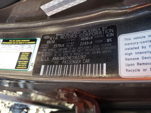 2014 KIA CADENZA PR KNALN4D76E5163787