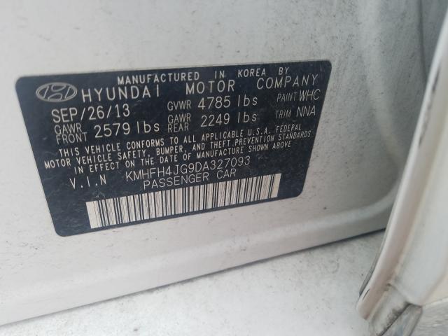 2013 HYUNDAI AZERA GLS KMHFH4JG9DA327093