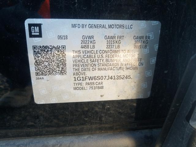 2018 CHEVROLET BOLT EV LT 1G1FW6S07J4135245
