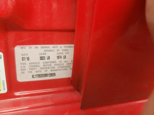 2011 CHEVROLET AVEO LS KL1TD5DE0BB128029