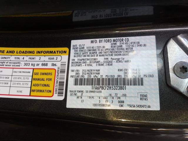 2017 FORD MUSTANG GT - 1FA6P8CF2H5323801