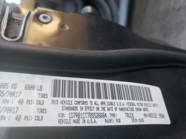 2011 DODGE RAM 1500 1D7RB1CT7BS526684