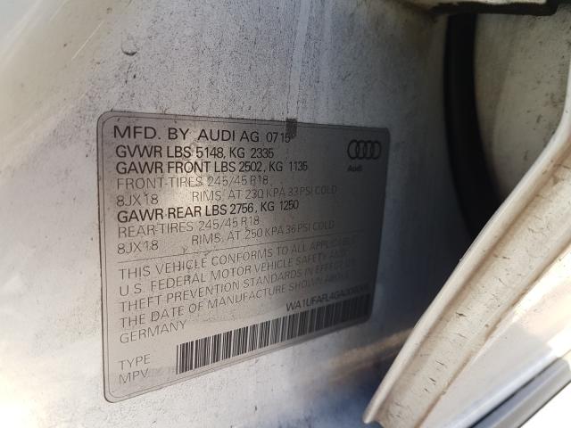 VIN WA1UFAFL4GA006065 2016 Audi A4, Premium Plus no.10