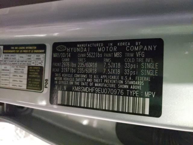 2014 HYUNDAI SANTA FE G KM8SMDHF9EU070976