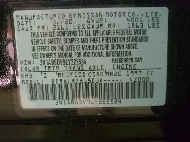 2020 NISSAN SENTRA SR 3N1AB8DV9LY222584