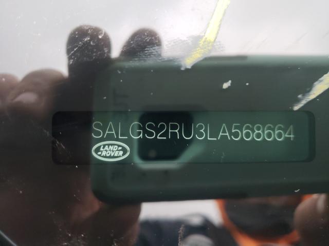 2020 LAND ROVER RANGE ROVE SALGS2RU3LA568664