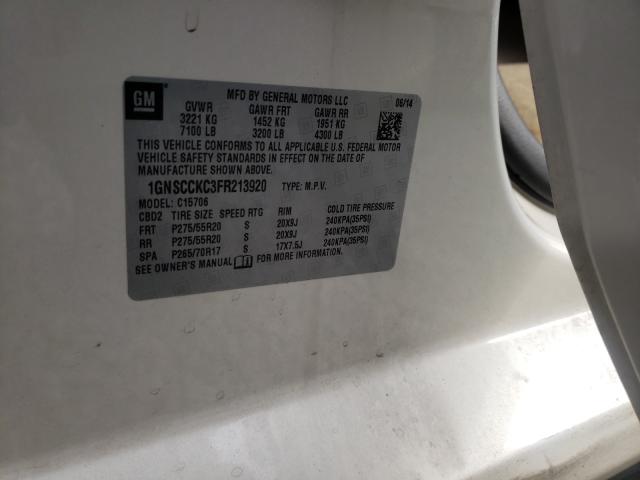 2015 CHEVROLET TAHOE C150 1GNSCCKC3FR213920