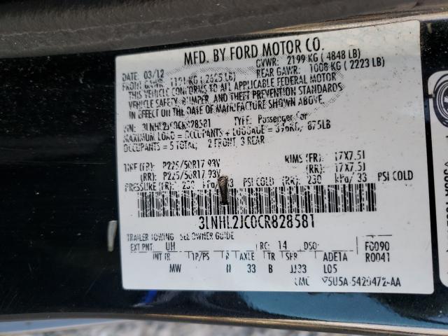 2012 LINCOLN MKZ 3LNHL2JC0CR828581