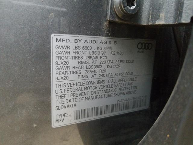 2017 AUDI Q7 PRESTIG WA1VAAF75HD037315
