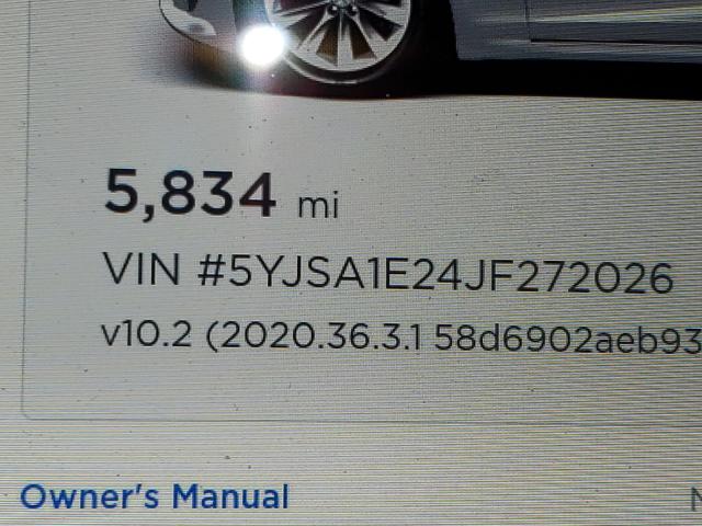 2018 TESLA MODEL S 5YJSA1E24JF272026