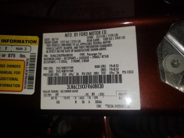 2015 LINCOLN MKZ 3LN6L2JKXFR608030