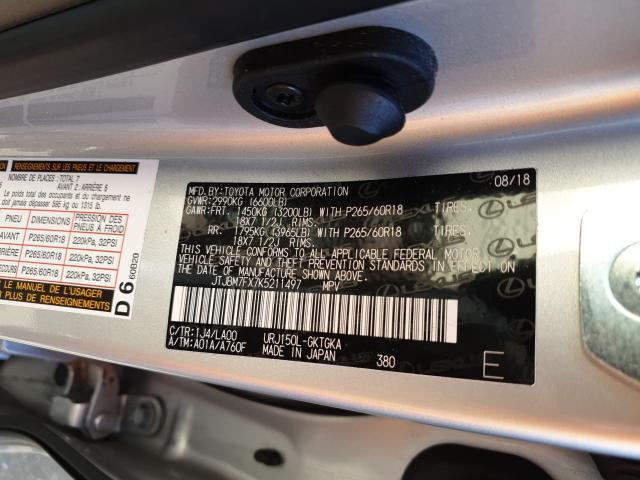 2019 LEXUS GX 460 JTJBM7FX7K5211497