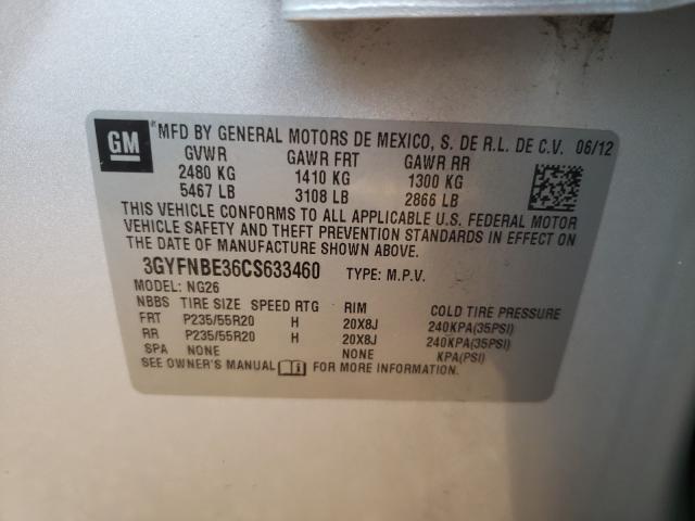 2012 CADILLAC SRX PERFOR 3GYFNBE36CS633460