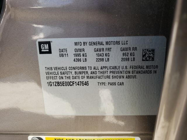 2012 CHEVROLET MALIBU 1G1ZB5E00CF147646