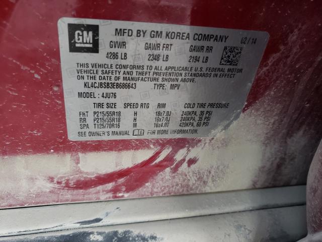2014 BUICK ENCORE CON KL4CJBSB3EB686643