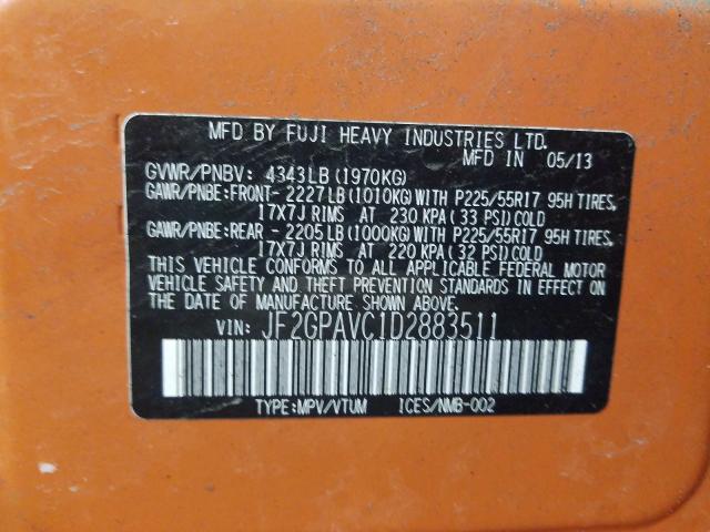 2013 SUBARU XV CROSSTR JF2GPAVC1D2883511