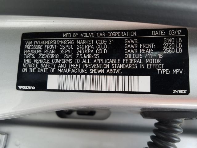2017 VOLVO XC60 T5 DY YV440MDR5H2148546