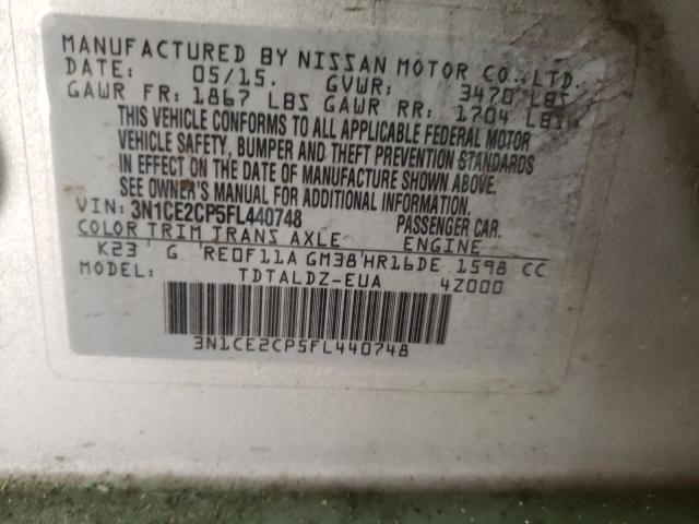 2015 NISSAN VERSA NOTE 3N1CE2CP5FL440748