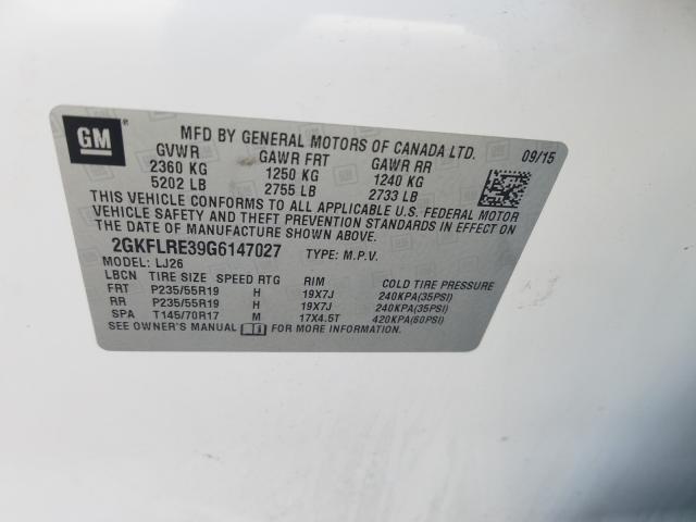 2016 GMC TERRAIN DE 2GKFLRE39G6147027
