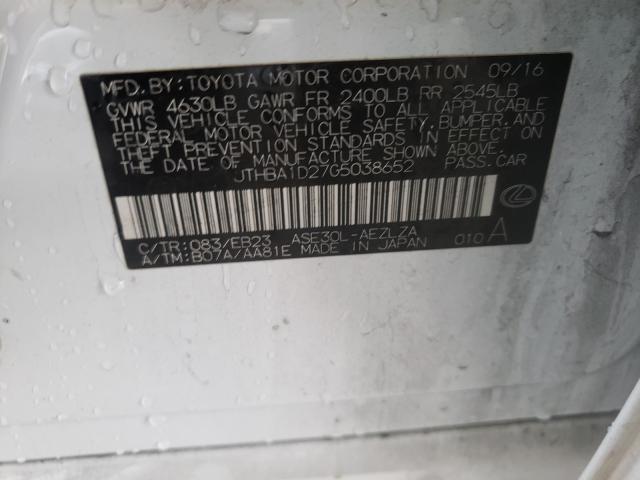 2016 LEXUS IS 200T JTHBA1D27G5038652