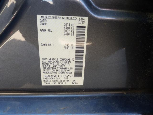 2020 NISSAN ALTIMA PLA 1N4AL4FVXLC175256