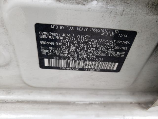 2015 SUBARU XV CROSSTR JF2GPBCC0FH215594