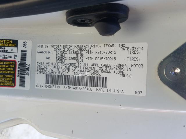 2014 TOYOTA TACOMA 5TFNX4CN5EX042517