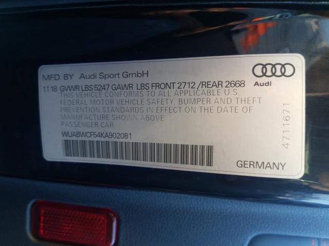 2019 AUDI RS5 WUABWCF54KA902081