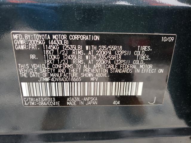 2010 TOYOTA RAV4 SPORT JTMWF4DV8AD018665