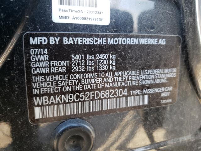2015 BMW 550 I WBAKN9C52FD682304