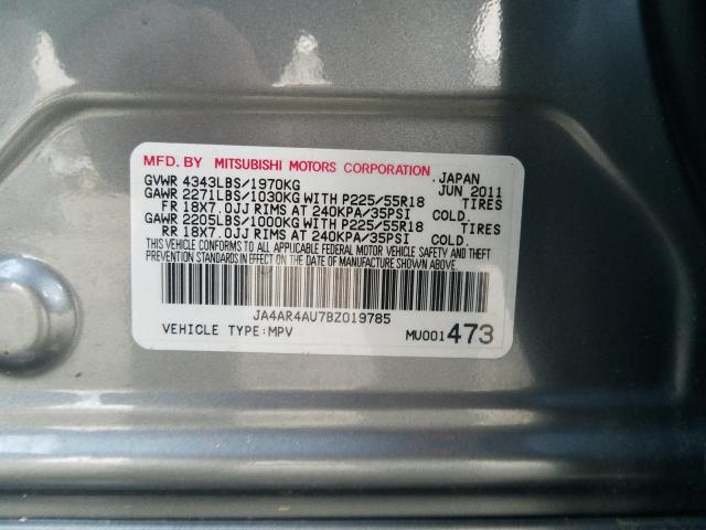 2011 MITSUBISHI OUTLANDER JA4AR4AU7BZ019785