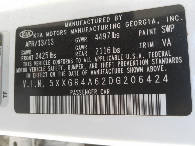 2013 KIA OPTIMA SX 5XXGR4A62DG206424