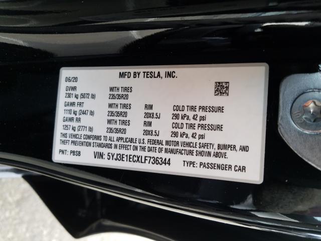 2020 TESLA MODEL 3 - 5YJ3E1ECXLF736344