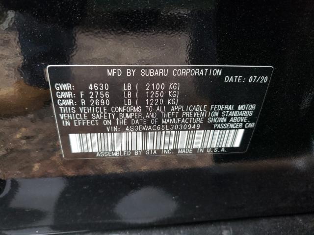 2020 SUBARU LEGACY PRE 4S3BWAC65L3030949
