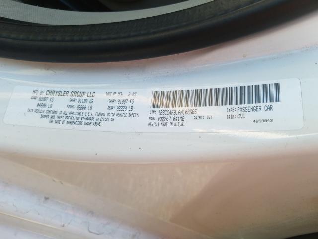 2010 DODGE AVENGER SX 1B3CC4FB1AN108685