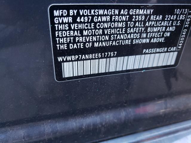 2014 VOLKSWAGEN CC SPORT WVWBP7AN8EE517757