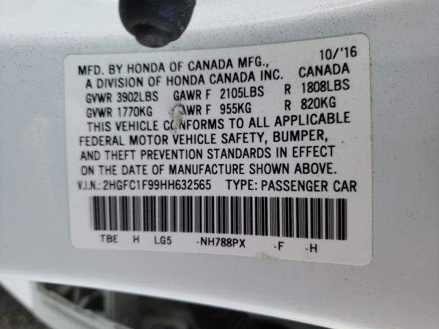 2017 HONDA CIVIC TOUR 2HGFC1F99HH632565