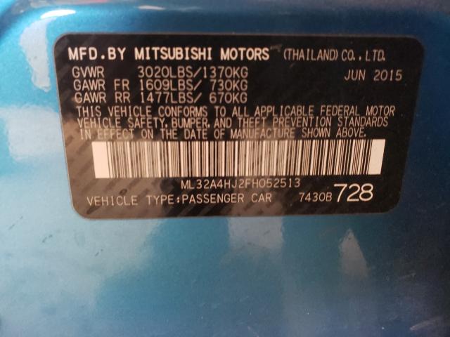 2015 MITSUBISHI MIRAGE ES ML32A4HJ2FH052513