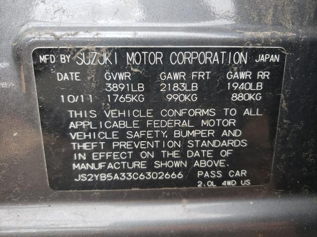 2012 SUZUKI SX4 JS2YB5A33C6302666