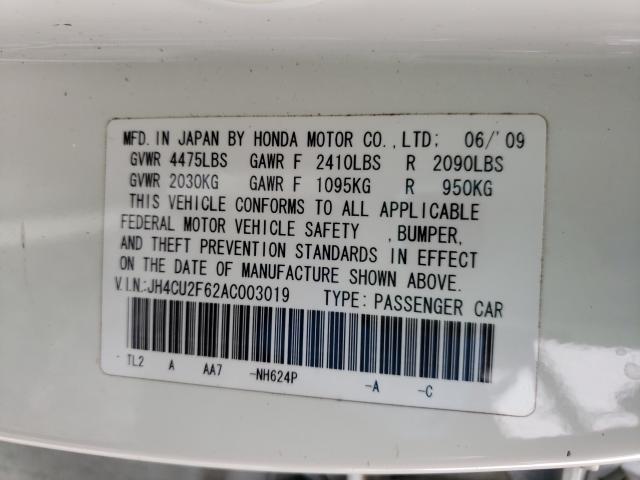 2010 ACURA TSX JH4CU2F62AC003019